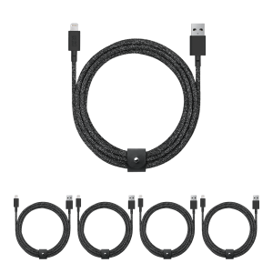 5-Pack Belt Cable XL (USB-A to Lightning)